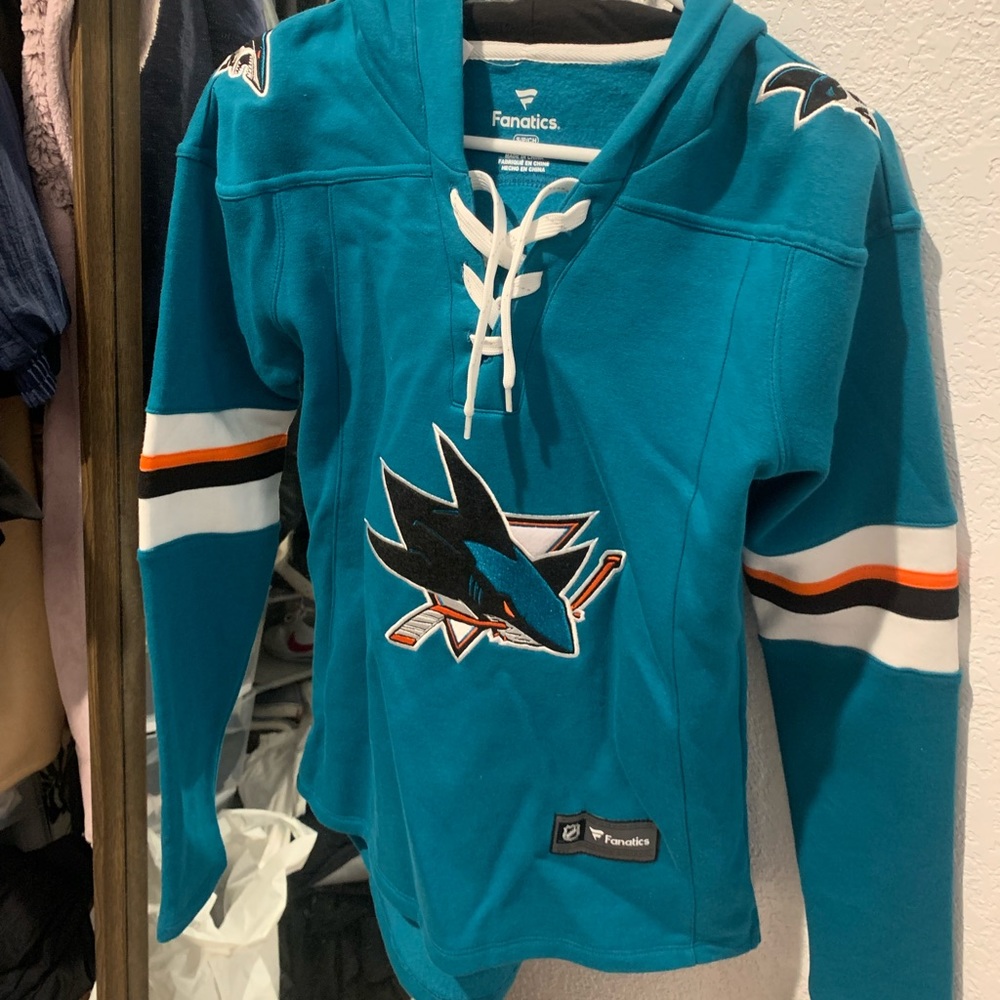Sharks Women Hockey Jersey with Hood